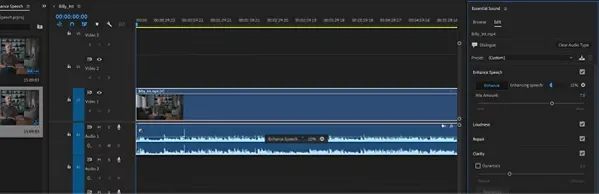کاهش تمام مشکلات صدا در پریمیر پرو 2024.2 با enhance speech